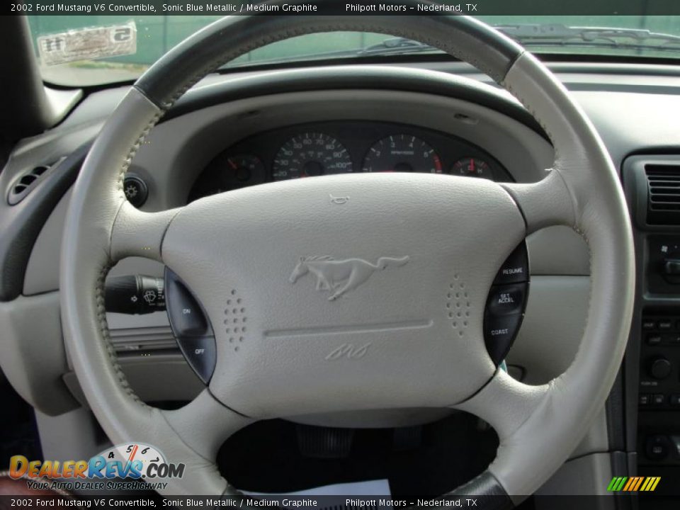 2002 Ford Mustang V6 Convertible Steering Wheel Photo #35