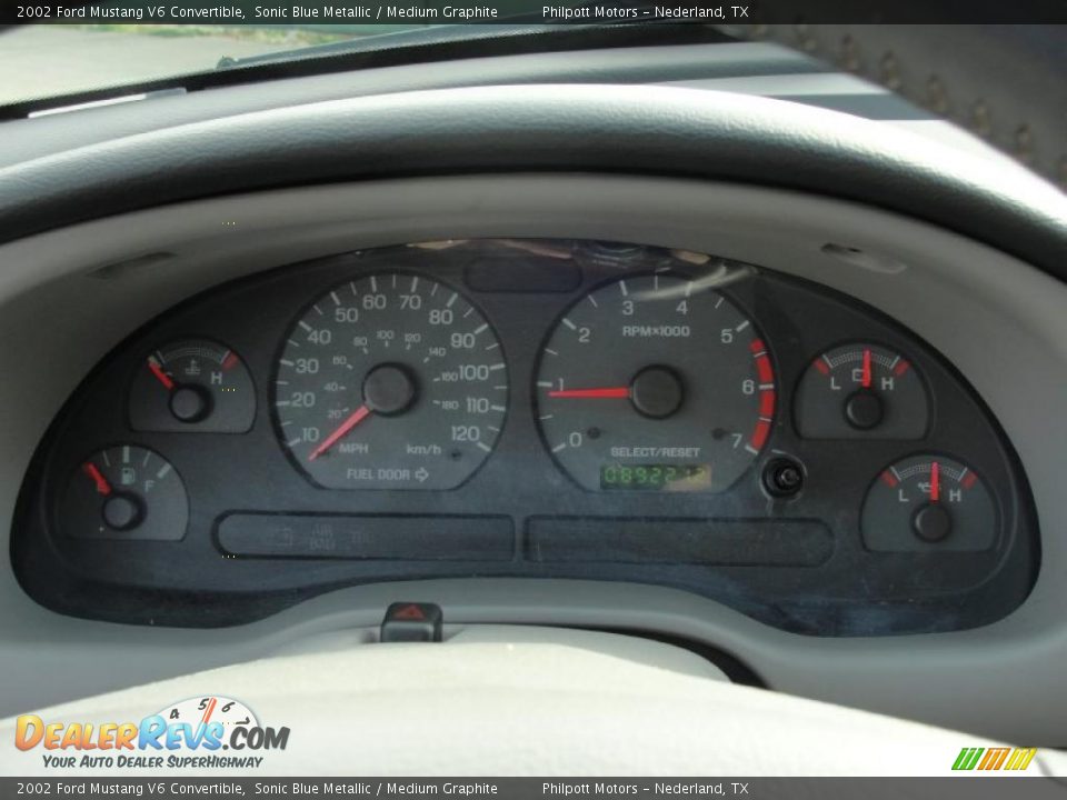 2002 Ford Mustang V6 Convertible Gauges Photo #36