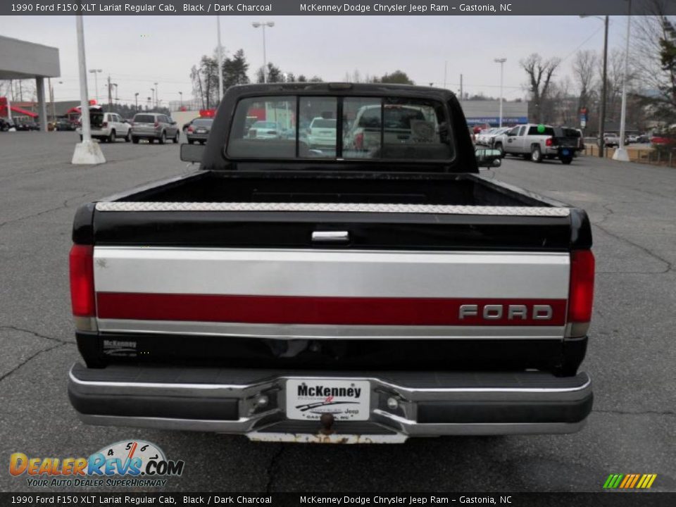 1990 Ford F150 XLT Lariat Regular Cab Black / Dark Charcoal Photo #3