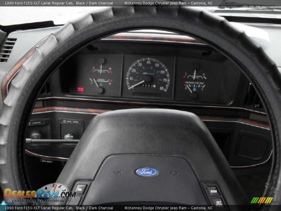 1990 Ford F150 XLT Lariat Regular Cab Steering Wheel Photo #12