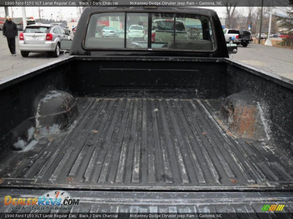 1990 Ford F150 XLT Lariat Regular Cab Black / Dark Charcoal Photo #14