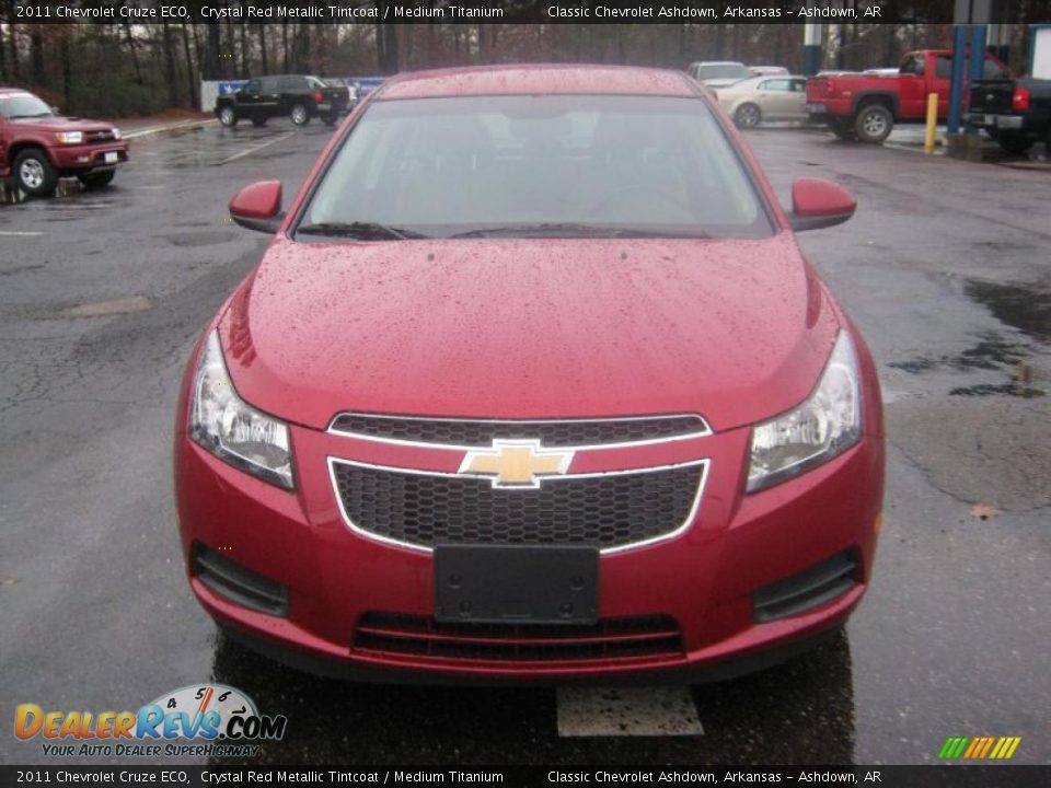 2011 Chevrolet Cruze ECO Crystal Red Metallic Tintcoat / Medium Titanium Photo #8