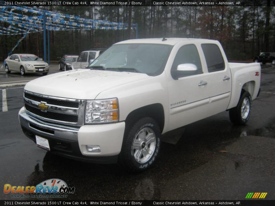 2011 Chevrolet Silverado 1500 LT Crew Cab 4x4 White Diamond Tricoat / Ebony Photo #1