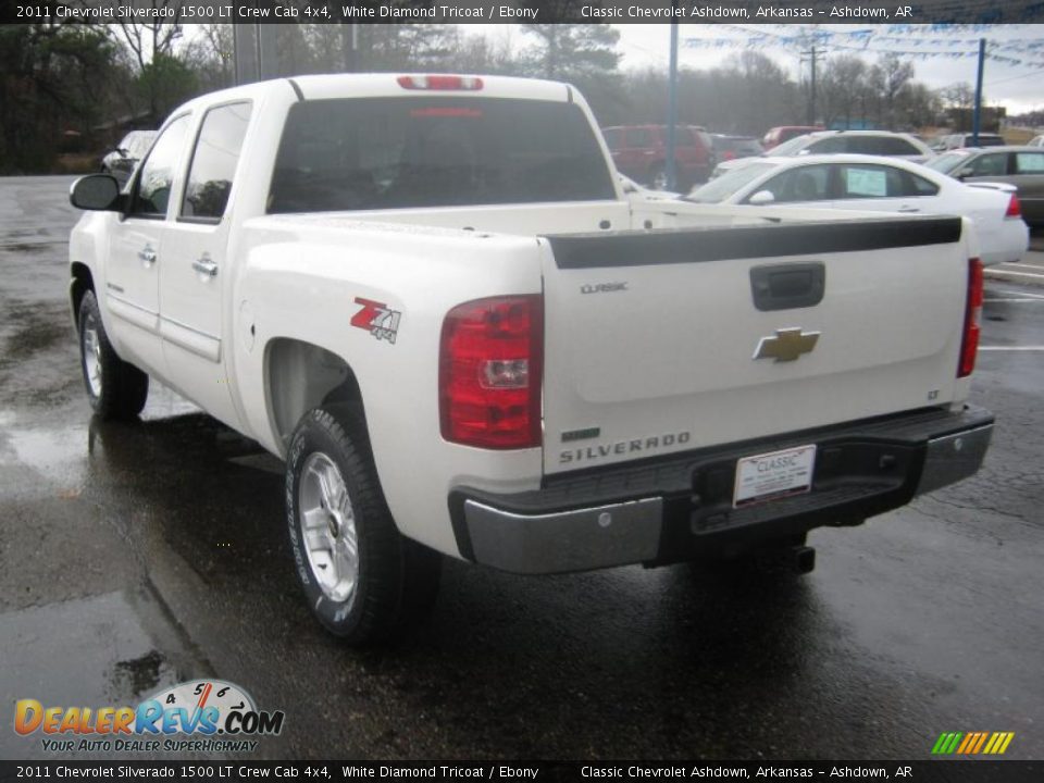 2011 Chevrolet Silverado 1500 LT Crew Cab 4x4 White Diamond Tricoat / Ebony Photo #3