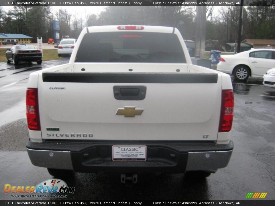 2011 Chevrolet Silverado 1500 LT Crew Cab 4x4 White Diamond Tricoat / Ebony Photo #4