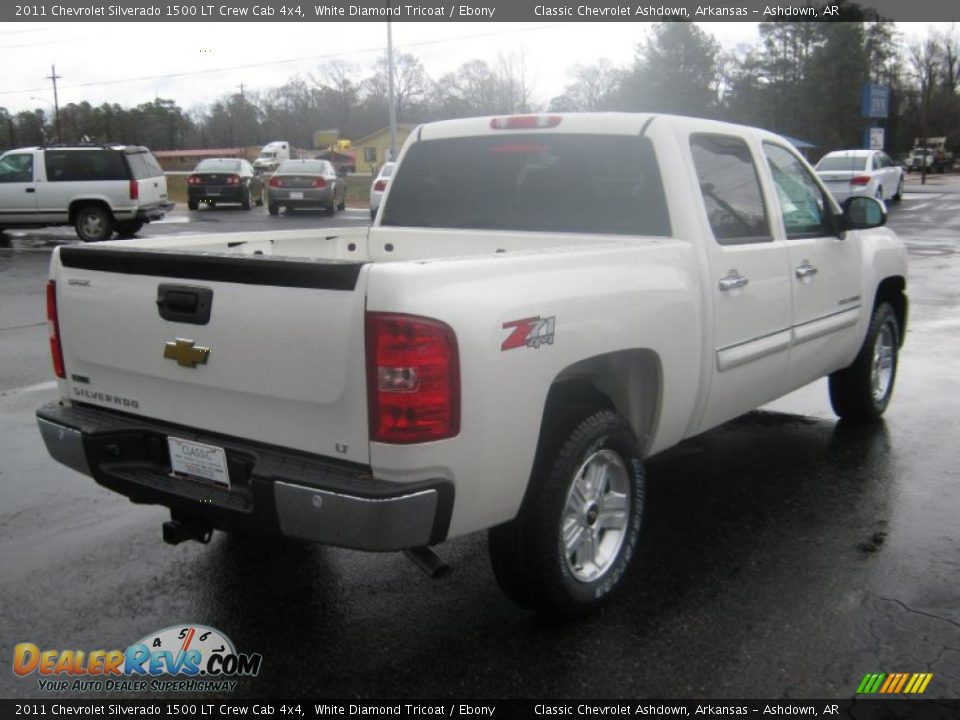 2011 Chevrolet Silverado 1500 LT Crew Cab 4x4 White Diamond Tricoat / Ebony Photo #5