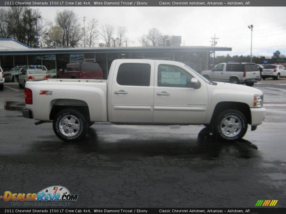 2011 Chevrolet Silverado 1500 LT Crew Cab 4x4 White Diamond Tricoat / Ebony Photo #6