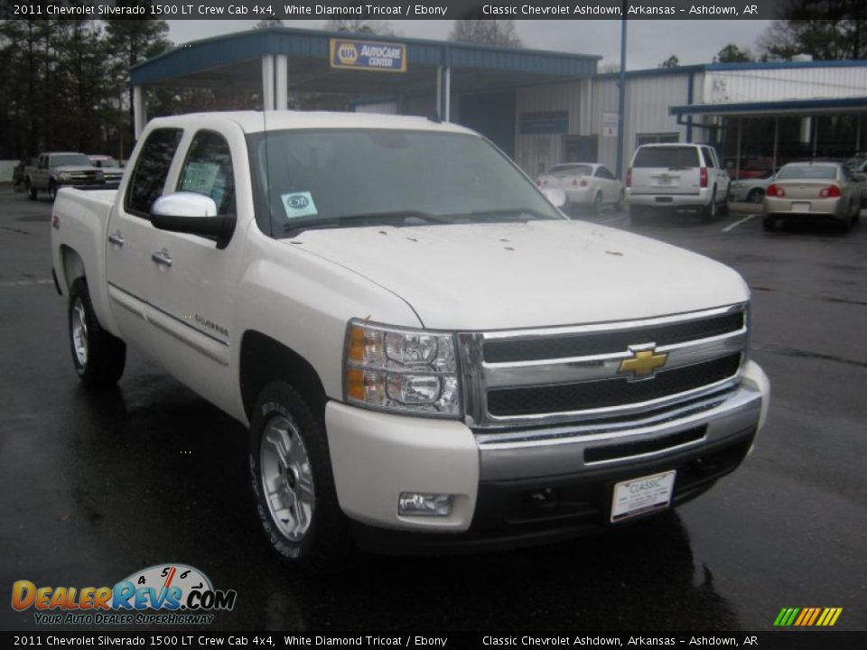 2011 Chevrolet Silverado 1500 LT Crew Cab 4x4 White Diamond Tricoat / Ebony Photo #7