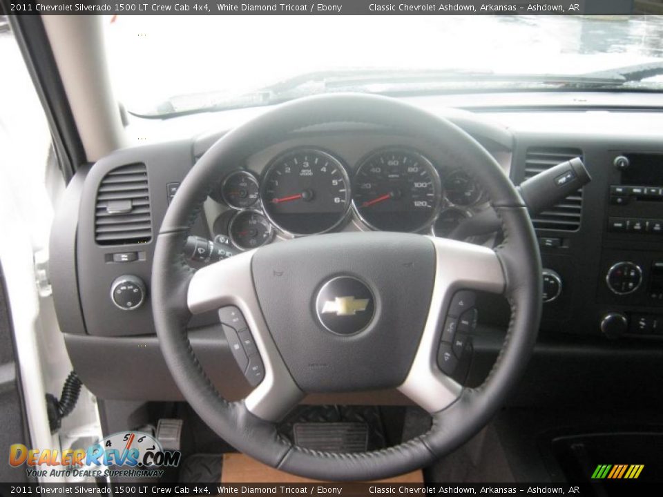 2011 Chevrolet Silverado 1500 LT Crew Cab 4x4 White Diamond Tricoat / Ebony Photo #10