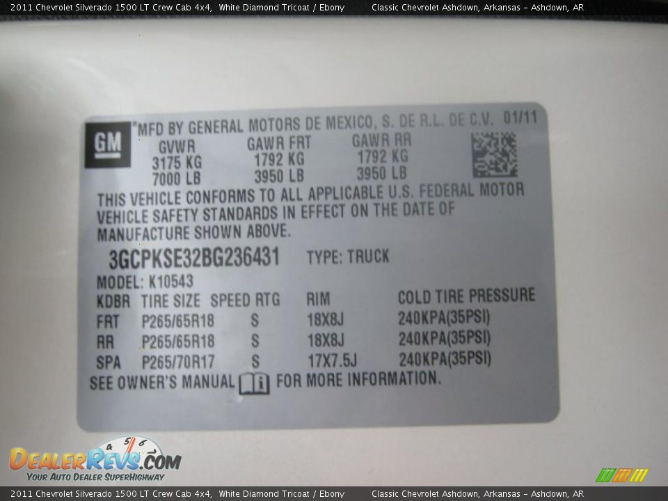 2011 Chevrolet Silverado 1500 LT Crew Cab 4x4 White Diamond Tricoat / Ebony Photo #27
