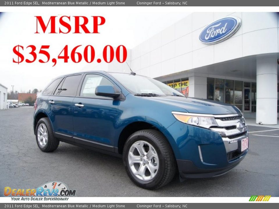 2011 Ford Edge SEL Mediterranean Blue Metallic / Medium Light Stone Photo #1