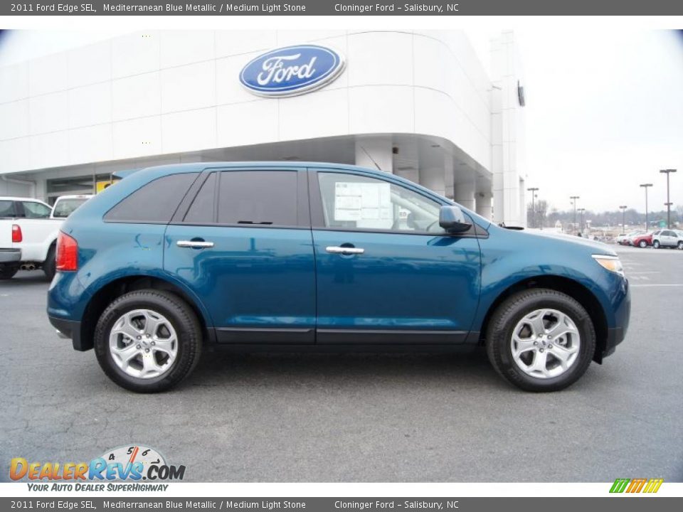 2011 Ford Edge SEL Mediterranean Blue Metallic / Medium Light Stone Photo #2