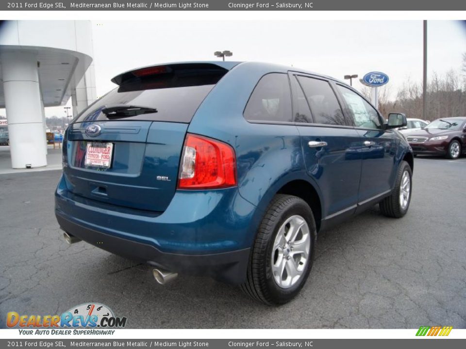 2011 Ford Edge SEL Mediterranean Blue Metallic / Medium Light Stone Photo #3