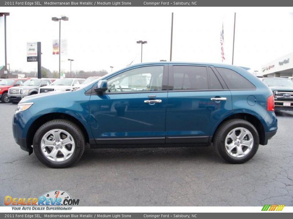2011 Ford Edge SEL Mediterranean Blue Metallic / Medium Light Stone Photo #5