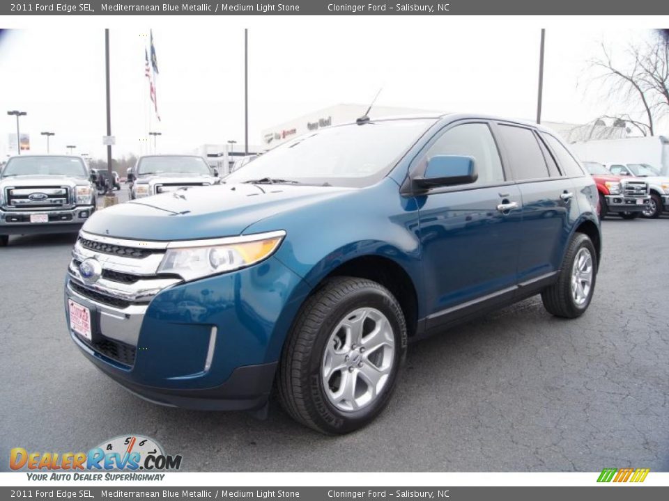 2011 Ford Edge SEL Mediterranean Blue Metallic / Medium Light Stone Photo #6