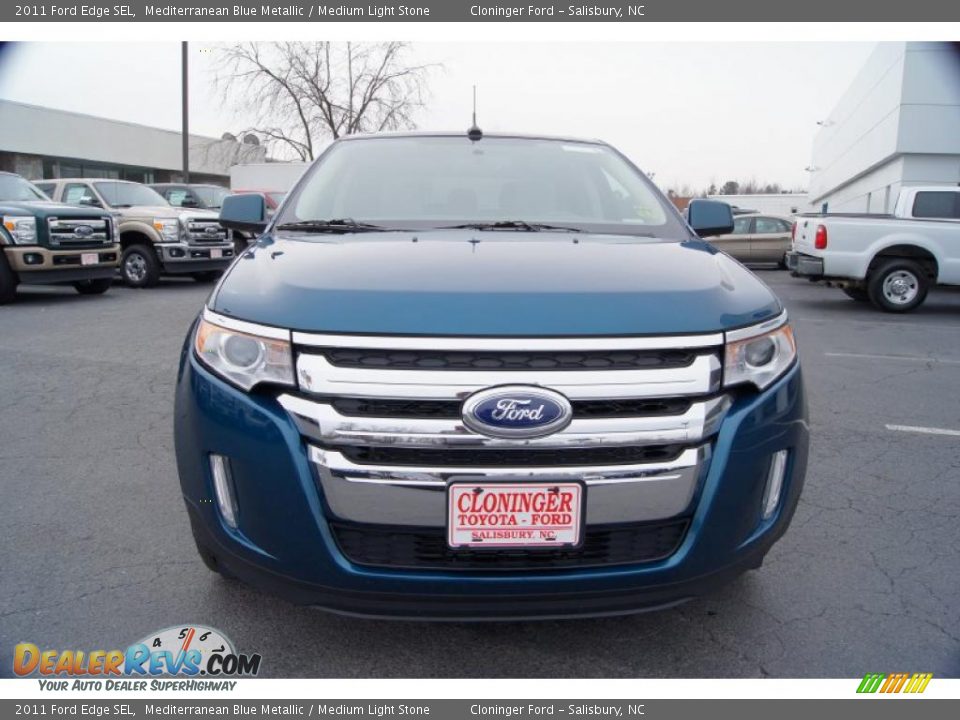 2011 Ford Edge SEL Mediterranean Blue Metallic / Medium Light Stone Photo #7
