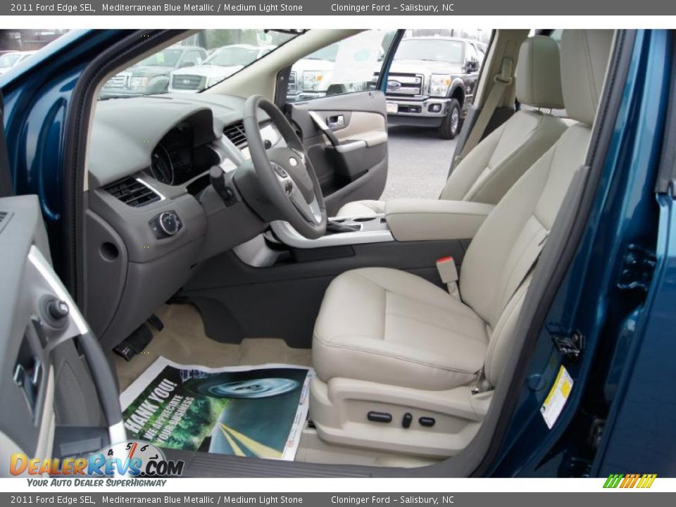 2011 Ford Edge SEL Mediterranean Blue Metallic / Medium Light Stone Photo #9