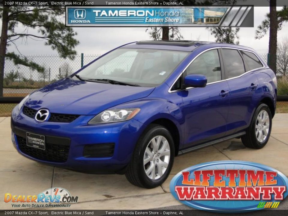 2007 Mazda CX-7 Sport Electric Blue Mica / Sand Photo #1