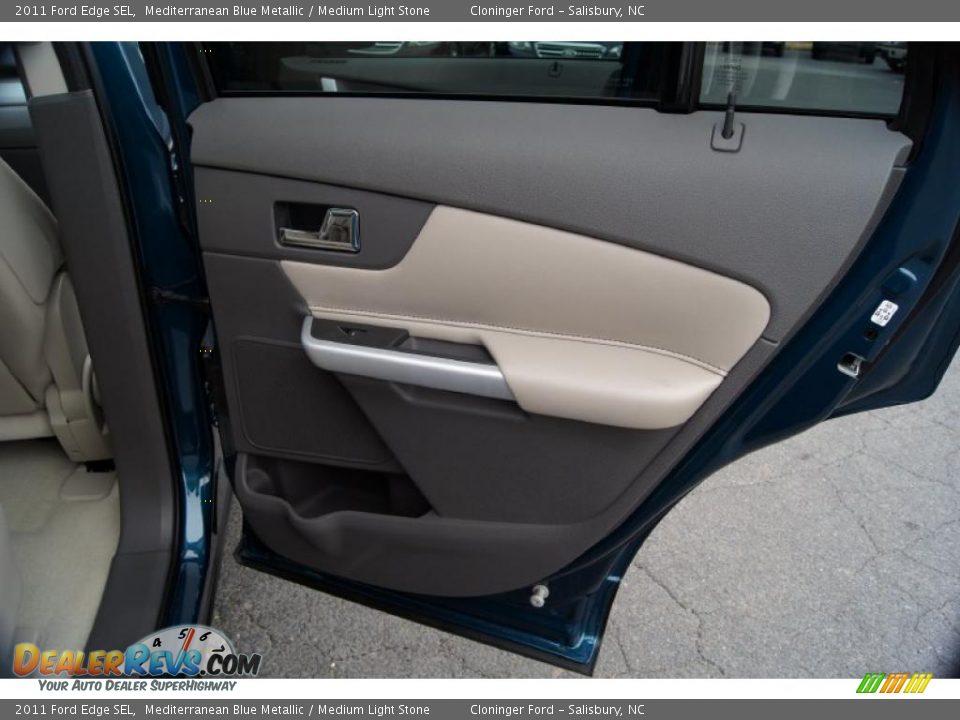 2011 Ford Edge SEL Mediterranean Blue Metallic / Medium Light Stone Photo #14