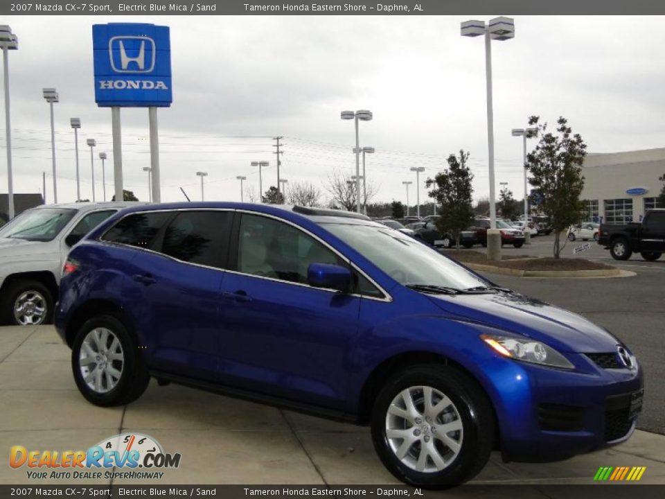 2007 Mazda CX-7 Sport Electric Blue Mica / Sand Photo #3