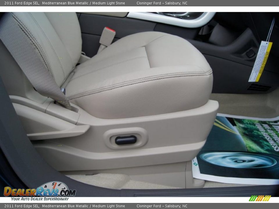 2011 Ford Edge SEL Mediterranean Blue Metallic / Medium Light Stone Photo #16