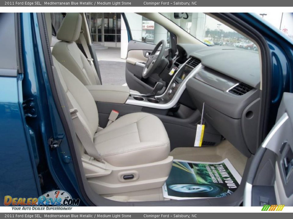 2011 Ford Edge SEL Mediterranean Blue Metallic / Medium Light Stone Photo #17