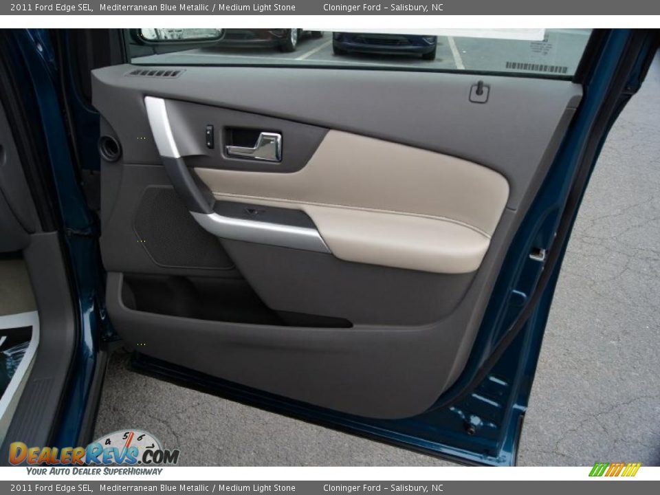 2011 Ford Edge SEL Mediterranean Blue Metallic / Medium Light Stone Photo #18