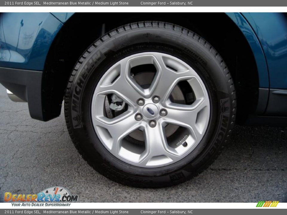 2011 Ford Edge SEL Mediterranean Blue Metallic / Medium Light Stone Photo #19