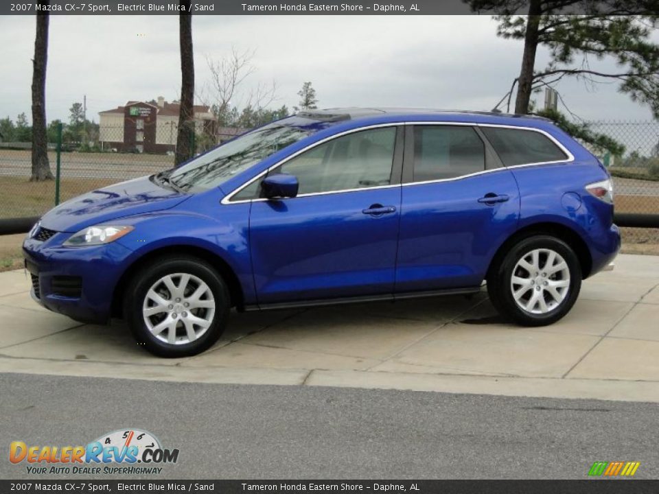 2007 Mazda CX-7 Sport Electric Blue Mica / Sand Photo #9