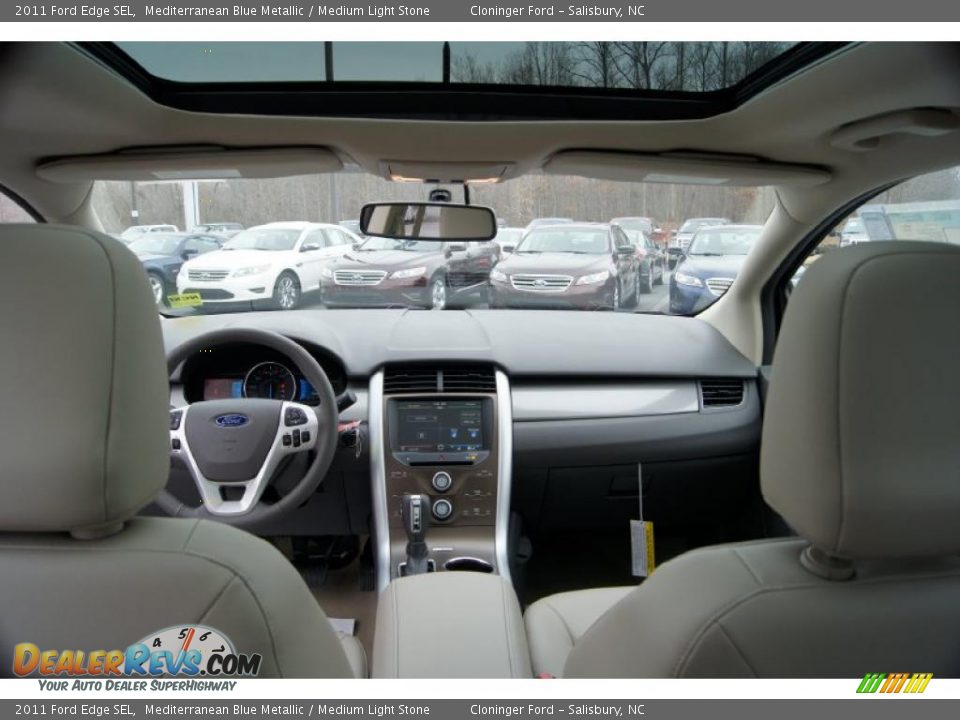 2011 Ford Edge SEL Mediterranean Blue Metallic / Medium Light Stone Photo #22