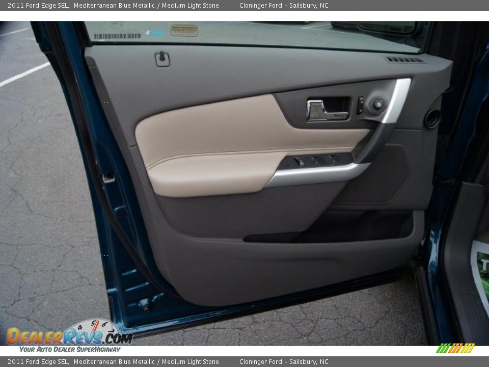 2011 Ford Edge SEL Mediterranean Blue Metallic / Medium Light Stone Photo #23