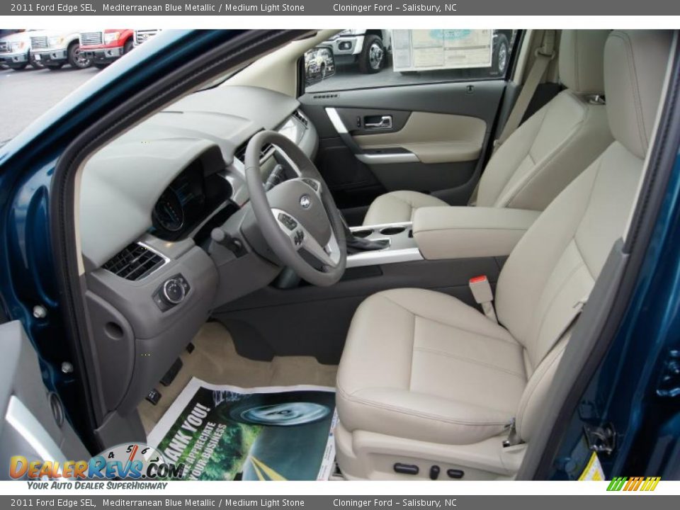 2011 Ford Edge SEL Mediterranean Blue Metallic / Medium Light Stone Photo #26