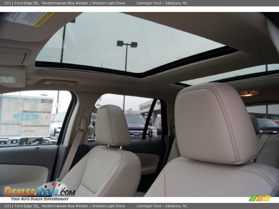 2011 Ford Edge SEL Mediterranean Blue Metallic / Medium Light Stone Photo #27