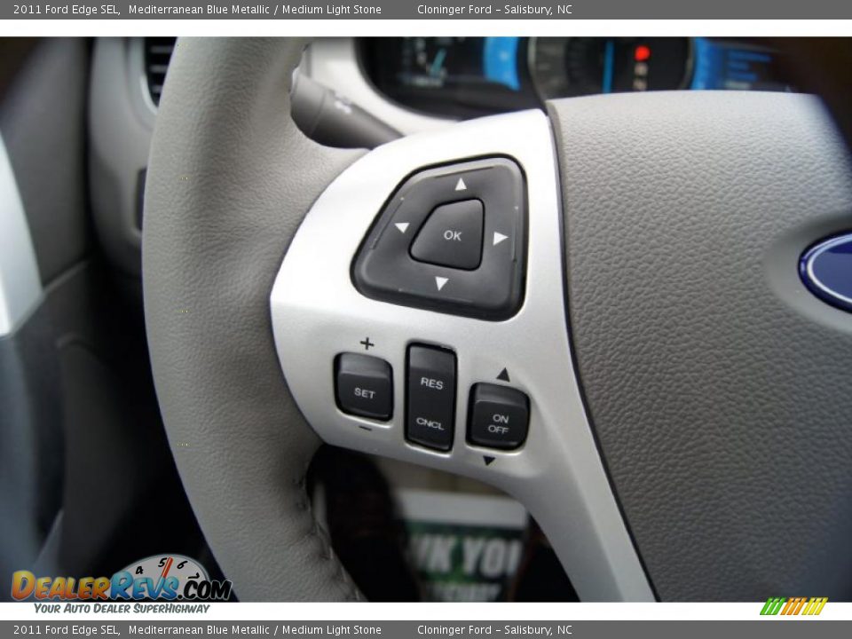 2011 Ford Edge SEL Mediterranean Blue Metallic / Medium Light Stone Photo #29
