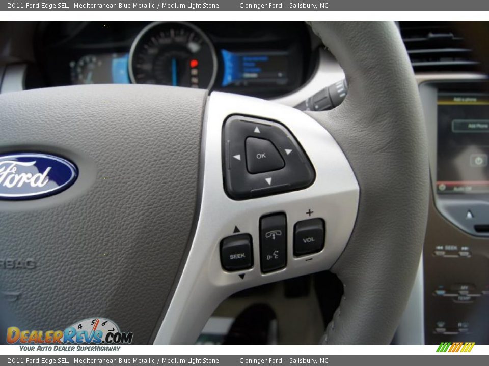 2011 Ford Edge SEL Mediterranean Blue Metallic / Medium Light Stone Photo #30