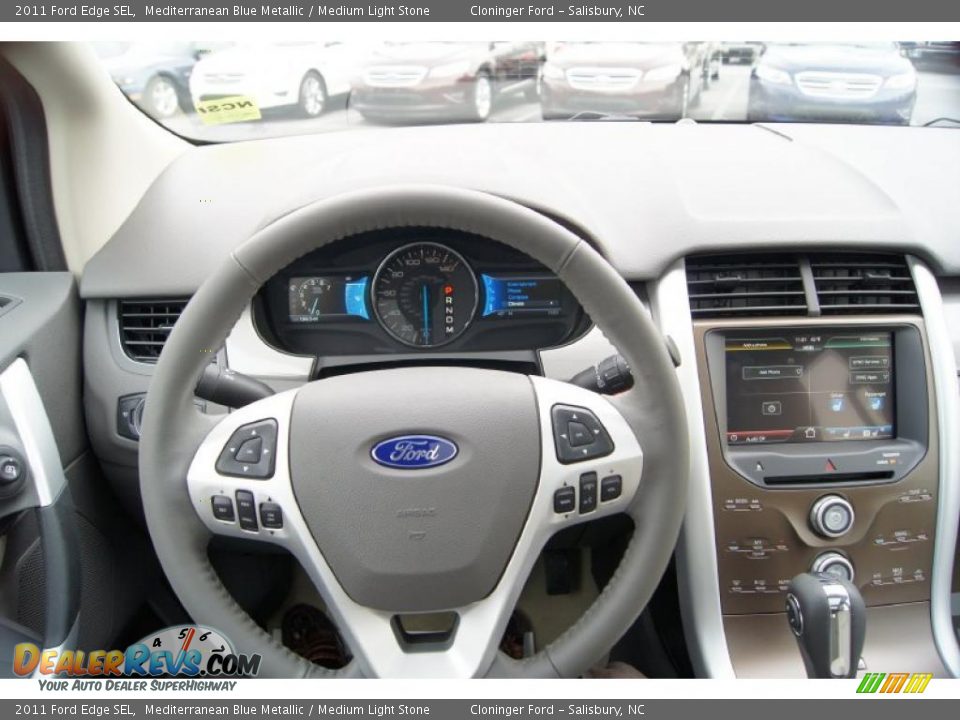 2011 Ford Edge SEL Mediterranean Blue Metallic / Medium Light Stone Photo #31