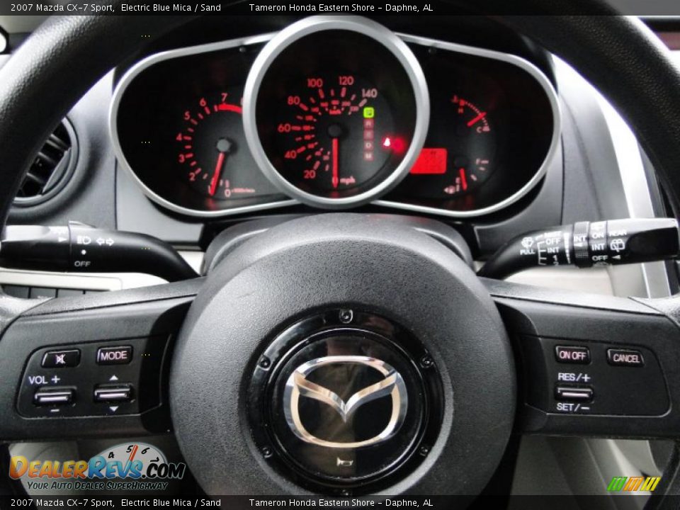 2007 Mazda CX-7 Sport Electric Blue Mica / Sand Photo #18