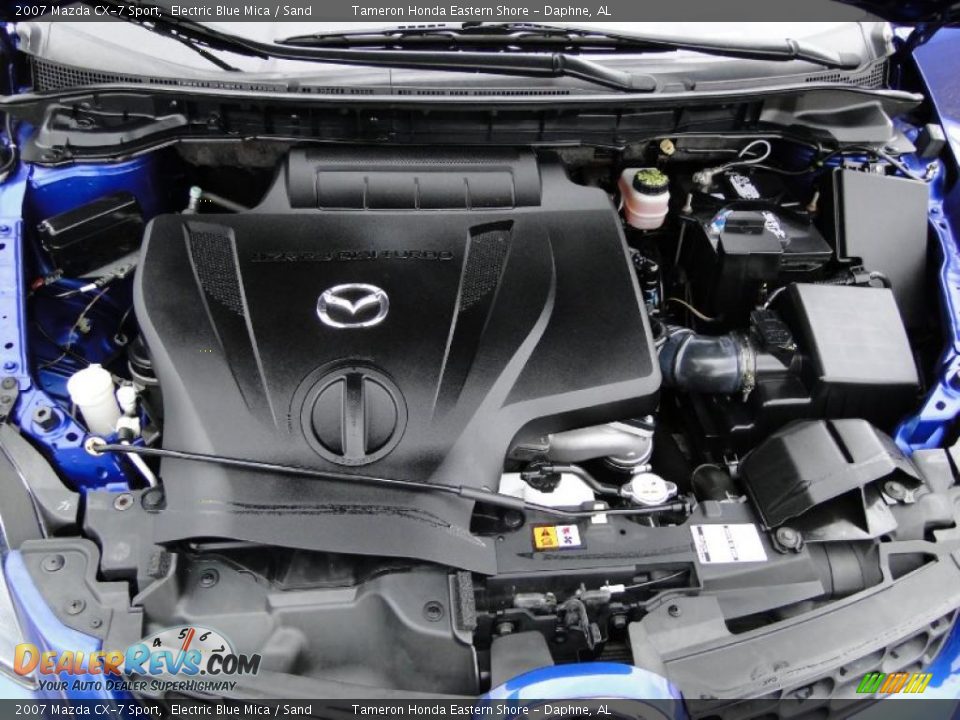 2007 Mazda CX-7 Sport Electric Blue Mica / Sand Photo #36