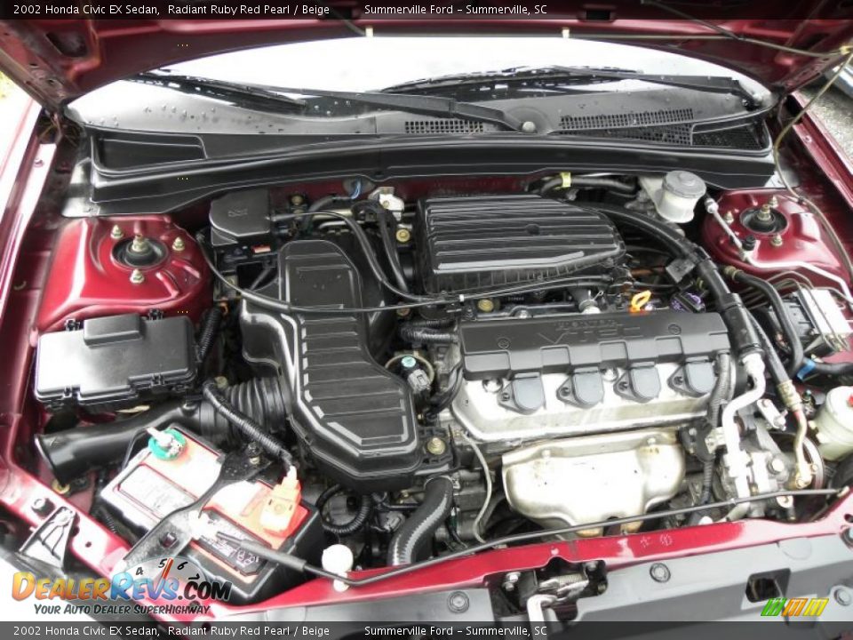 2002 Honda Civic EX Sedan 1.7 Liter SOHC 16-Valve 4 Cylinder Engine Photo #19