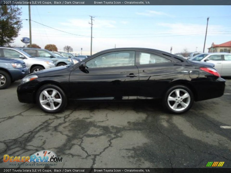 2007 Toyota Solara SLE V6 Coupe Black / Dark Charcoal Photo #2
