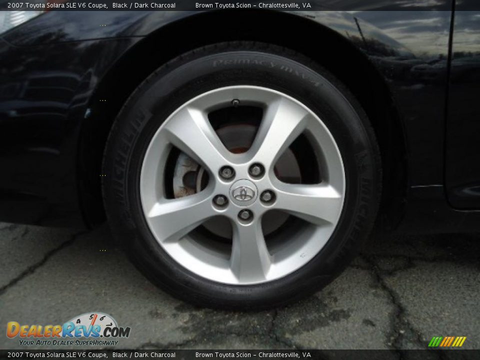 2007 Toyota Solara SLE V6 Coupe Black / Dark Charcoal Photo #3