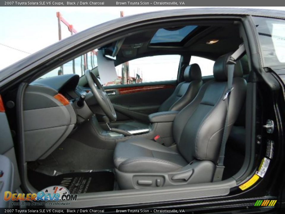 Dark Charcoal Interior - 2007 Toyota Solara SLE V6 Coupe Photo #6