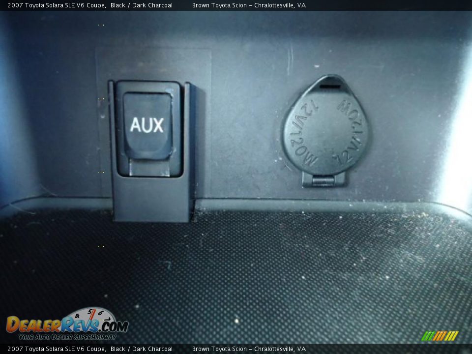 2007 Toyota Solara SLE V6 Coupe Black / Dark Charcoal Photo #12
