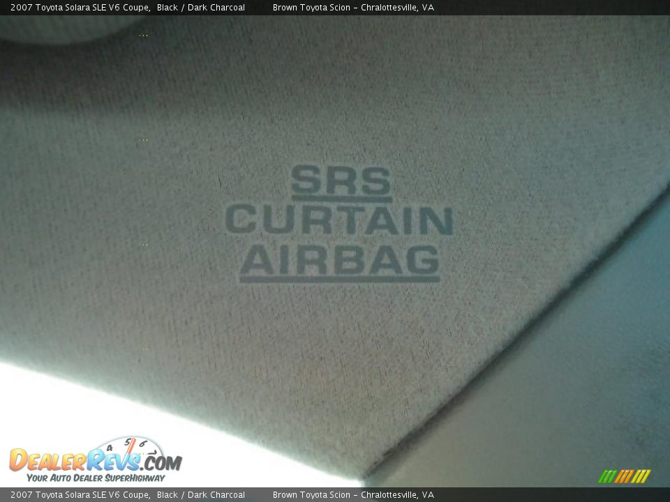 2007 Toyota Solara SLE V6 Coupe Black / Dark Charcoal Photo #14