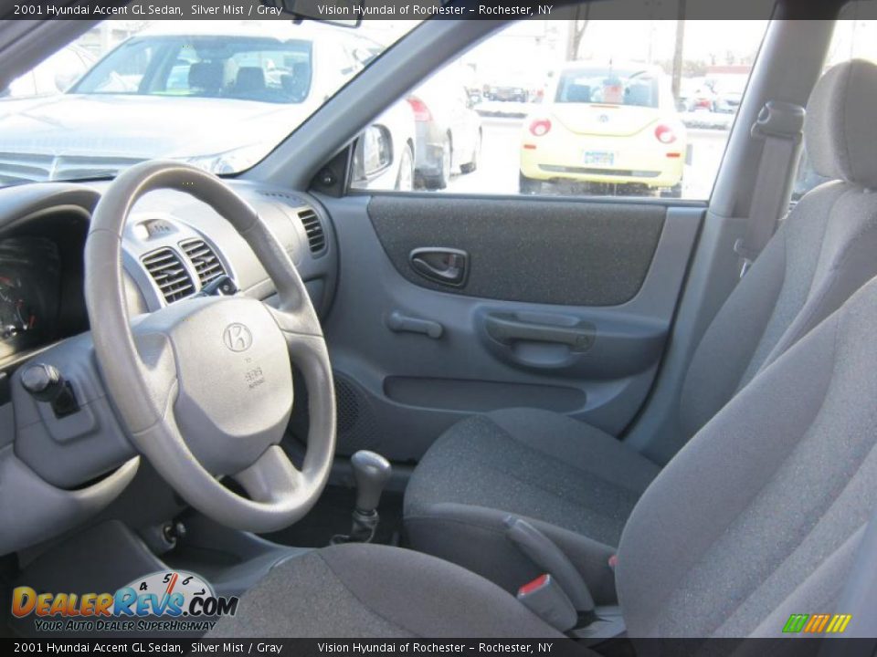 2001 Hyundai Accent GL Sedan Silver Mist / Gray Photo #21