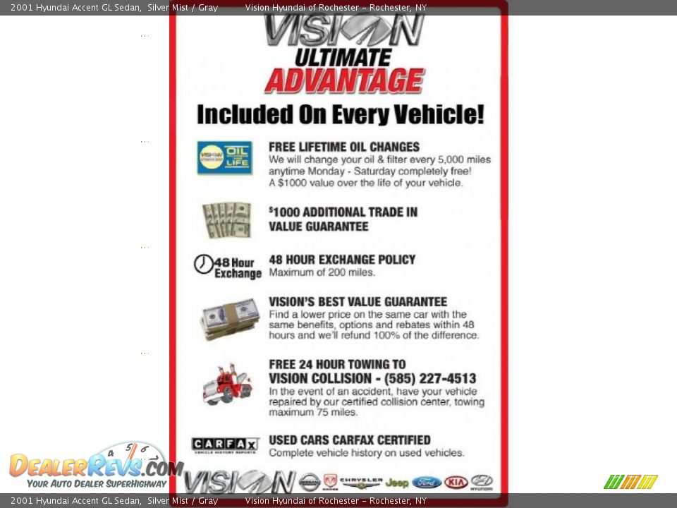 2001 Hyundai Accent GL Sedan Silver Mist / Gray Photo #25