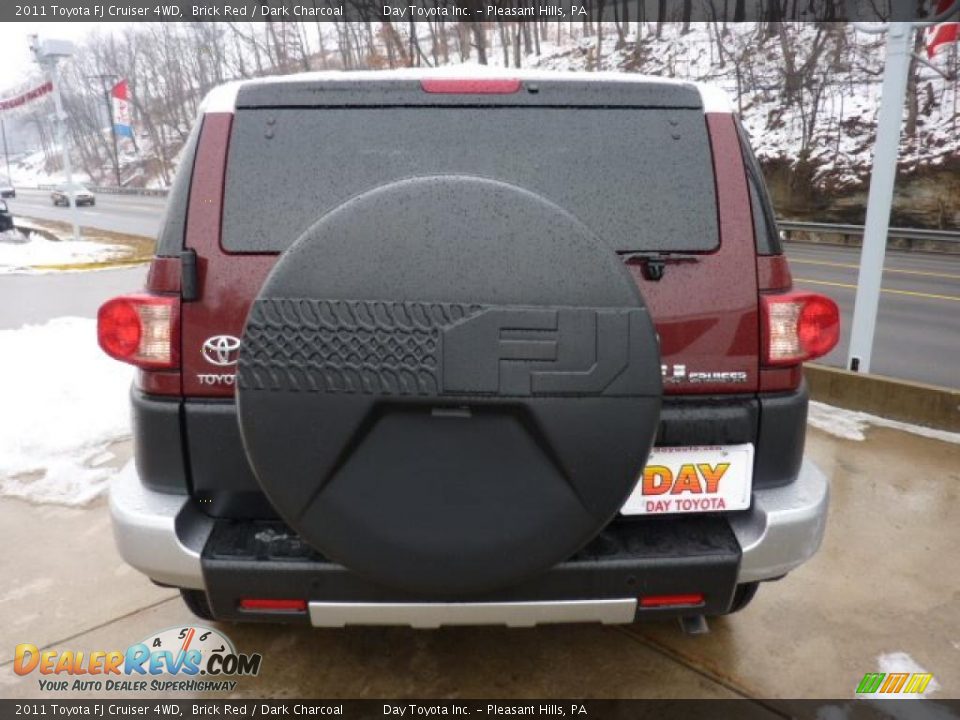 2011 Toyota FJ Cruiser 4WD Brick Red / Dark Charcoal Photo #3