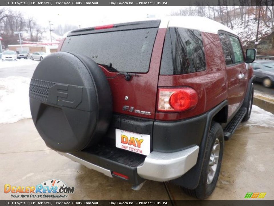 2011 Toyota FJ Cruiser 4WD Brick Red / Dark Charcoal Photo #4