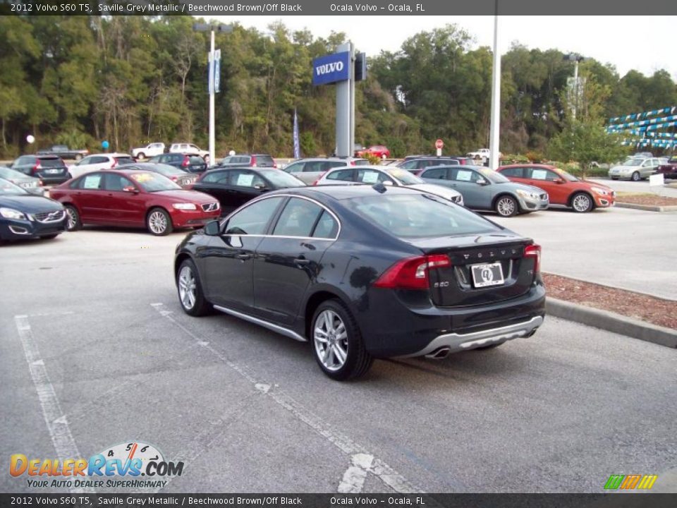 2012 Volvo S60 T5 Saville Grey Metallic / Beechwood Brown/Off Black Photo #6