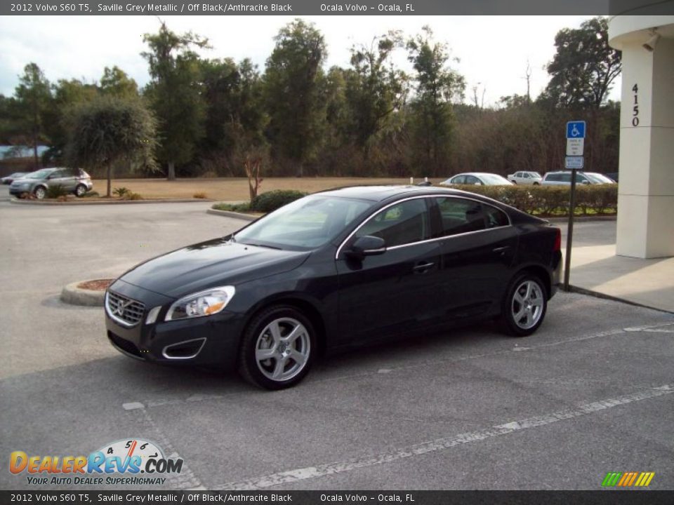 2012 Volvo S60 T5 Saville Grey Metallic / Off Black/Anthracite Black Photo #3